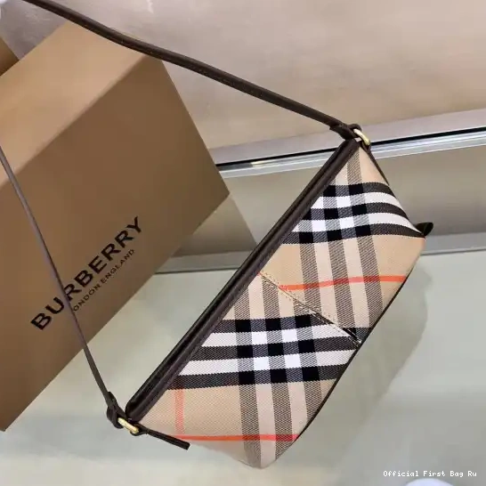 Official First Bag Ru Mini Burberry Bag-20*10*9CM Check 0516
